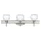 Besa Lighting Palla 5 Vanity, Opal Matte, Satin Nickel Finish, 3x40W Halogen 3SW-565807-SN - alternate 1